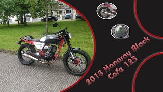 2018 hanway black cafe 125 review 125hanway scrambler 125 review [upl. by Dinan993]