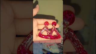 Resin Earrings full Tutorial 😊❤️viralvideo resinart shots youtubeshorts [upl. by Baoj]