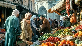 🇲🇦 MARRAKECH WALKING TOUR MOROCCO STREET FOOD IMMERSE YOURSELF IN THE ENCHANTING OLD CITY 4K HDR [upl. by Ycnaffit]