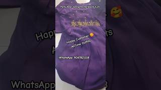 Partywear Handwork Kurti partywear dress gown georgette handwork violet shorts happycustomer [upl. by Ormond]