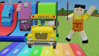 Scary Teacher 3D vs Squid Game Titan Cars Ramp Rainbow Cars Skibidi Toilet Challenge [upl. by Narad]