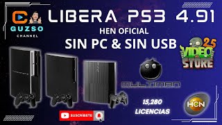 Liberar PS3 491 HEN Oficial  sin PC y sin USB  Multiman  Tienda  Licencias [upl. by Gussie641]