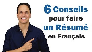 6 Conseils pour faire un Résumé en Français 📋🙂 [upl. by Charron]