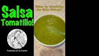 Salsa de Tomatillo con Chile Poblano [upl. by Anhcar905]