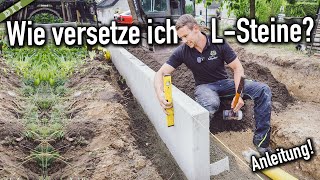 Wie werden LSteine inkl Drainage fachgerecht versetzt [upl. by Mortie]