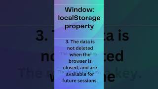 Window Local Storage JavaScript [upl. by Marylin634]