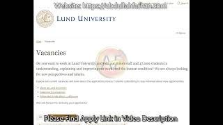 36 PhD DegreeFully Funded at Lund University Scania SwedenHigh AllowanceApply now [upl. by Paik]