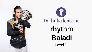 Darbuka lesson rhythm Baladi Masmoudi Saghir  Artem Uzunov  How to play Darbuka Level 1  doumbek [upl. by Dennie]