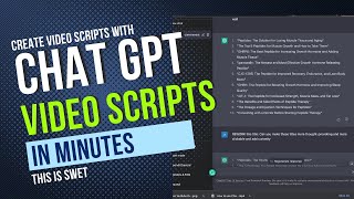 How to use Chat GPT to create Awesome Video Scripts [upl. by Rozele]