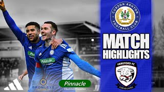 Curzon Ashton 10 Hereford  Highlights  Vanarama National League North [upl. by Asilat387]