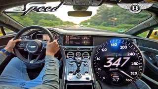 Bentley Continental GT Speed Breaking The Sound Barrier On The Autobahn [upl. by Ahsuatan]