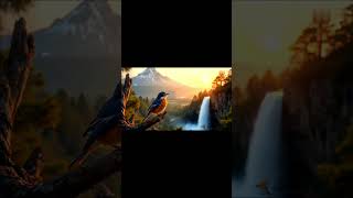 quotStunning Bird Watching by a Waterfall  Relaxing Nature Scenequot viralvideo youtubeshorts sadness😍 [upl. by Niarb]