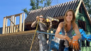 Building on Concrete Block Walls  Complete Subfloor  Framing [upl. by Sarette]