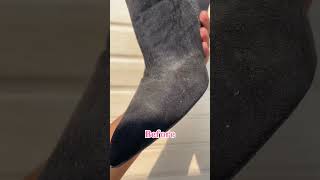 How to clean suede shoes at home suedeleather shoes shoecleaning [upl. by Akemrej726]