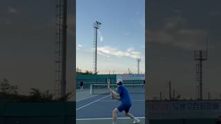 테니스 독학 7개월차 코트 연습  원핸드 백핸드 tennis 테린이 [upl. by Nelag625]