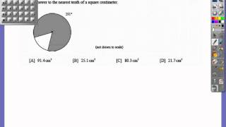 Determine the area of a sector of a circle [upl. by Ayanad]