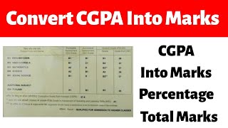 How To Cgpa Into Marks  Percentage  Total Marks [upl. by Inahs]