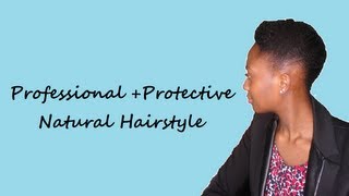 Natural Hair French Twist [upl. by Litnahs]