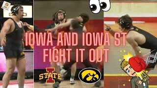 Fists Flying in Ames Iowa vs Iowa State Wrestling got Physical [upl. by Orv]