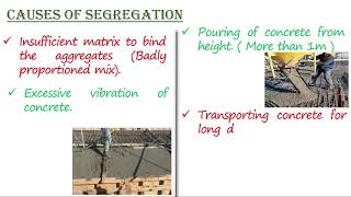 SEGREGATION  BLEEDING amp LAITANCE IN CONCRETE [upl. by Earlie529]