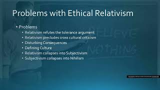 Ethics SP 2022 Problems with Relativism [upl. by Anomahs]