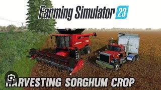 Harvesting Sorghum  Farming simulator 23 [upl. by Dante289]