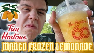 Tim Hortons NEW Mango Frozen Lemonade  Tim Hortons Taste Test [upl. by Iew]