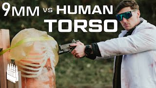 How effective is your 9mm carry ammo 9MM VS HUMAN TORSO [upl. by Ahseena]