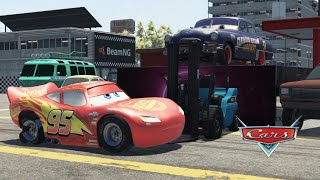 Guido Pitstop  Worlds Fastest Pitstop  Cars Movie Remake  BeamNGDrive Movie [upl. by Rowley]