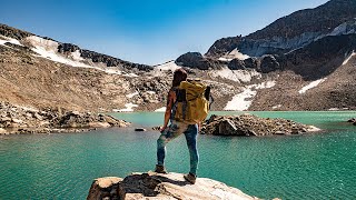 Backpacking Montanas AbsarokaBeartooth Wilderness Goose Lake Cavity Lake amp Grasshopper Glacier [upl. by Aicilanna]