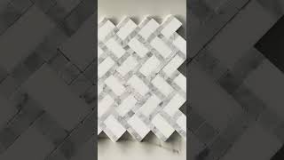 Bianco Carrara Thassos Parquet Marble Mosaic [upl. by Polito]