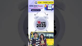 SRM JEE ENTRANCE EXAM 2025 srmchennaitrendingupdates [upl. by Leihcey]