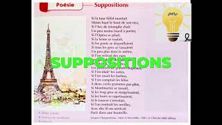 SUPPOSITIONS 6ème PRIMAIRE CHANT POESIE MAROC FRANCE TUNISIA ALGERIE TRESOR DES MOTS [upl. by Ecart159]