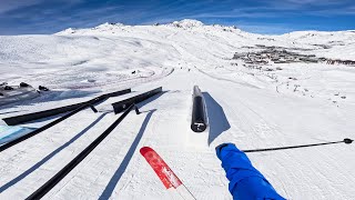 One run in Tignes World Cup course [upl. by Fitting]