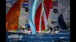 49er Sailing Highlights  2018 Junior World Championship  Day 1 [upl. by Amandie343]