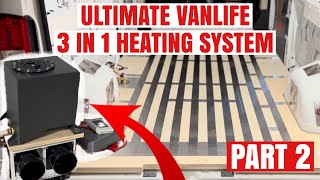 Installing DIY Radiant Hydronic Heated Floors with VanLife Tech Part 2 [upl. by Laikeze]