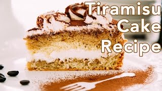 How To Make Easy Tiramisu Cake Recipe  Natashas Kitchen [upl. by Yliak]