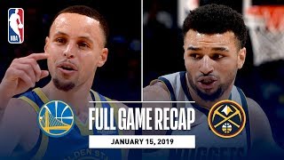 Full Game Recap Warriors vs Nuggets  Curry Thompson amp Durant Combine For 89 [upl. by Neelrac952]