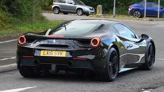 Supercars in Alderley edge Ferrari 488 Mclaren artura Mclaren gt Lamborghini huracan tecnica [upl. by Agnese]