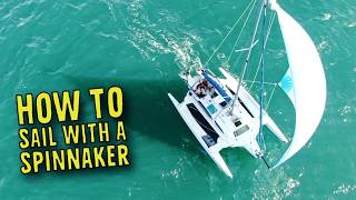 FAST Downwind Sail On My TRIMARAN  Ep154 [upl. by Aicemat]