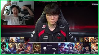 Caedrel Reacts To T1s PSYCHO Drafting In Elimination Series [upl. by Colombi178]