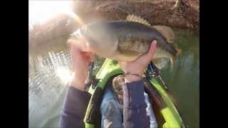 Kayak Bass Fishing South River Grottoes VA GoPro [upl. by Edny]