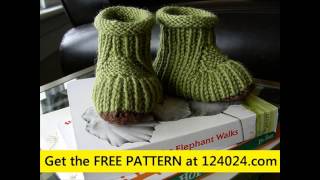 white knit boots loom knit baby booties knit boot cuff pattern free [upl. by Heindrick960]