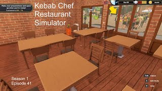 Kebab Chef Restaurant Simulator  Large Line Of Customers Outside Restaurant  Season 1 Episode 41 [upl. by Aniahs382]