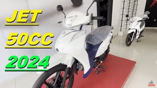 TEST RIDER E PRIMEIRAS IMPRESSÕES DA JET 50CC 2024 LEVANTA PONTOS NEGATIVOS NA BIZ 2024 [upl. by Amikay541]