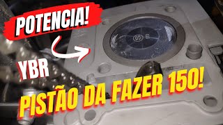 Como Aumentar a Potência da YBR Com Pistão da Fazer 150 na YBR 125 Ficou Um Foguete 🚀 [upl. by Aihsyt293]