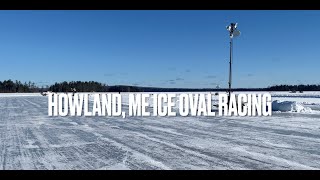 First Snowmobile Ice Oval Race 2024 [upl. by Yevoc829]