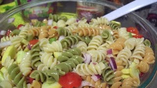 Rotini Pasta Salad w Italian Dressing amp Summer Squash [upl. by Blondy]