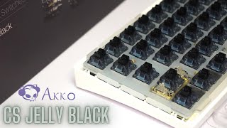 Akko CS Jelly Black Sound test  Stock and Lubed [upl. by Arrac]