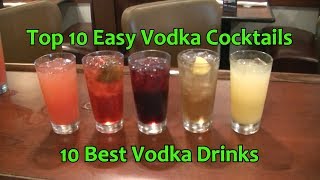 Top 10 Vodka Cocktails Easy Vodka Drinks Best Vodka Cocktail [upl. by Nathalia]